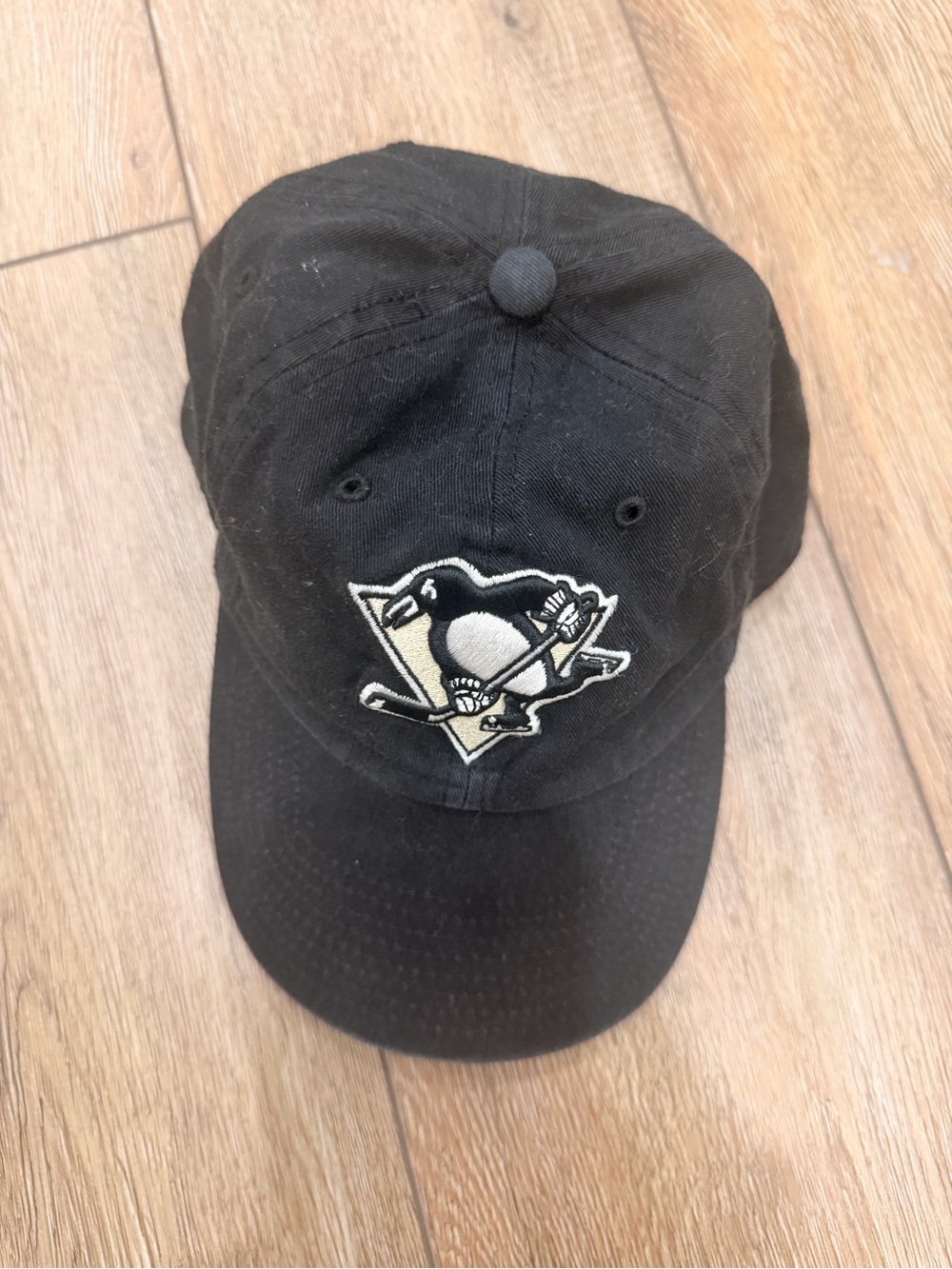 Black Women's Baseball Cap with Team Penguin Patch